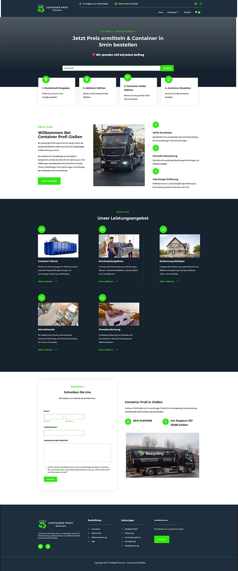 Containerprofi Gießen Projektvorschau