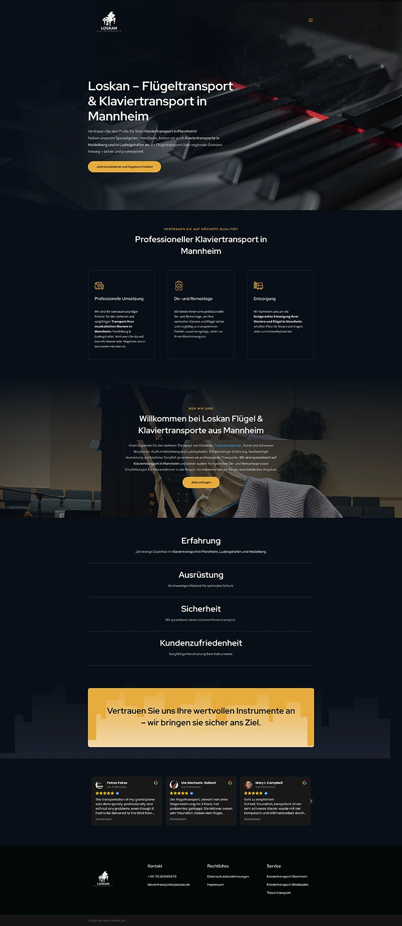 Loskan Klaviertransporte Projektvorschau